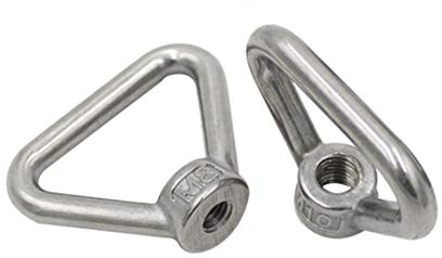 4Pack M10 Ringmuttern, 304 Edelstahl-Dreieck-Augenmuttern, Hubring-Augenmuttern, Ösen, Augenmuttern