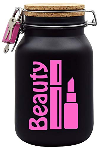 Spardose Beauty Geld Geschenk Idee Schwarz XL