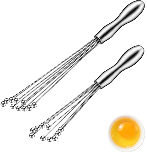 2Pcs Frusta da Cucina in Acciaio Inossidabile,Frusta in Acciaio Inox Resistente,Smart Frusta da Cucina in Silicone,Frusta a Mano di Alta Qualità,Frusta da Cucina Frustino in Acciaio Inox,per cucina