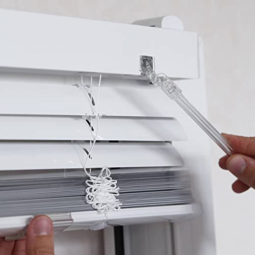MADECOSTORE Jalousie, automatisch, Aluminium, 25 mm, ohne Bohren – Weiß – L 62 x H 160 cm