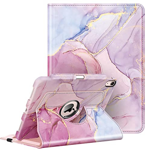 Fintie Étui Rotatif pour iPad Air 5e génération (2022)/iPad Air 4e génération (2020) 10,9 po avec Porte-Stylet, Support Rotatif à 360 degrés, Mise en Veille/réveil Automatique, marbre Scintillant