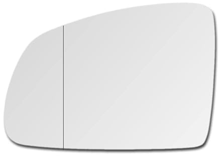 Ersatzspiegelglas Spiegelglas zum Kleben Außenspiegel Links Asphärisch passend für OPEL MERIVA A 2003-2010
