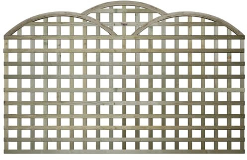 Privacy Arched Triple Dome Top, 6ft x 3ft Wooden Fence Panel Trellis Topper, Extender for Garden Fencing | Decorative Boundary Wall Lattice Extension (Wide: 182.8cm x High: 116cm)