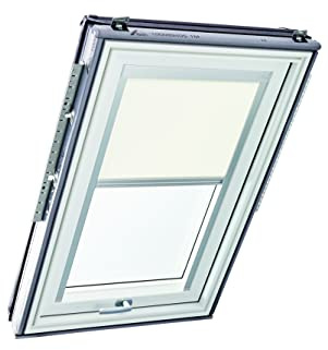 Original Roto Rollo Exclusiv ZRE für Roto Dachfenster - Führungsschiene Silber - Tageslichtrollo Baureihe Designo R6/R8, i8 und Classic 64/84 - Größe 094/140 | 09/14 - Stofffarbe Hellbeige