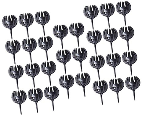 DOITOOL Scatole Di Fertilizzante Per Bonsai e Cestini Per Fertilizzanti Da Piantare, 30 Pezzi Nero Grande, Protezione Da Vento e Animali Per Piante, Uso Per Bonsai e Piccole Piante Da Giardino