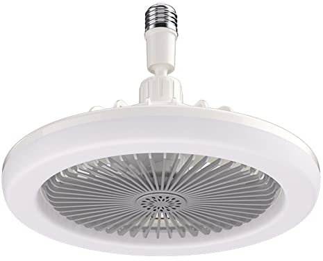 Deckenventilatoren mit Beleuchtung mit Fernbedienung, Timing, 3-farbig dimmbare LED, kleine elektrische Ventilatorlampe für kleine Räume, Schlafzimmer, Zuhause, Büro