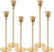 FAMKEEP Candelabro Set di 6 Oro Portacandele per Candele Coniche da 2.2cm,Candeliere da Tavolo Ornamento Decorazioni per Matrimoni,Compleanni,Natale,Halloween Regalo Candelabri Vintage