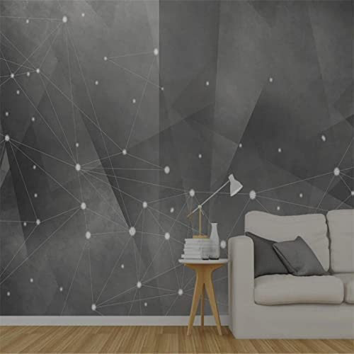 3D Lignes Géométriques Abstraites En Noir Et Blanc Papiers Peints Grands Autocollants , Papiers Peints Amovibles | Papier Peint Autocollant 3D Pour Chambre D'Enfant, 250 (largeur) x 175 (hauteur) cm