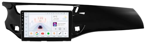 Android 13 Car Radio para Citroen C3 DS3 2010-2016 4G+32G GPS NAVI con CARPlay inalámbrico Android Auto Bluetooth Dab WiFi 4G Mirror Enlace Trasero/cámara Frontal (Negro)
