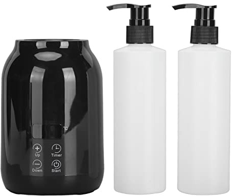 Fockety Massageöl Wärmer für Spa Massage 2 Flaschen Spender und Home Lotion Wärmer LED Anzeige Gel Flaschenwärmer Massageöl Heizung für Salon Friseurläden Gel Wärmer (EU-Stecker)