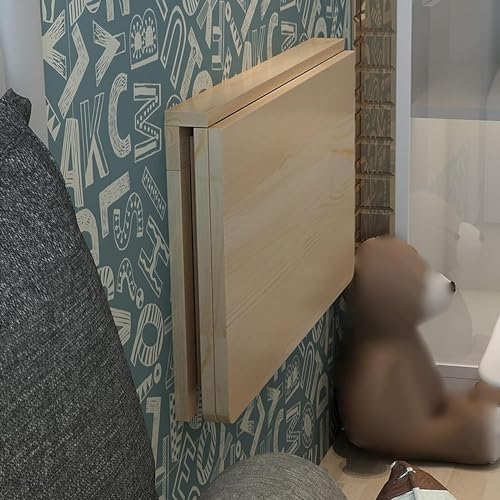 CATANK Robuster Klapptisch zur Wandmontage, Wandklapptisch aus Holz, Laptop-Computertisch, Tisch aus Kiefernholz, natürlicher Umweltschutz, Größe kann individuell angepasst Werden (100 x