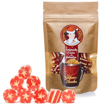 Original Meister Karamellus Glühwein BonBons (9 x 80g Tüte) 100% Handarbeit aus deutscher Manufaktur, Lutschbonbon frei von Geschmacksverstärkern