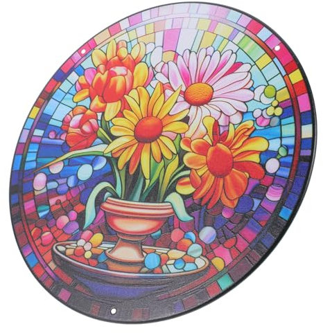 Ciieeo Metallblumen Wandbehang aus Eisen Dekorative Wanddekoration mit Realistischem Blumenmotiv nicht Leicht Verformbar Deko für Wohnzimmer und Garten
