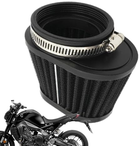Honhoha Filtro 'Aria per Moto, Detergente per Filtro 'Aria per Moto - Detergente per carburatore Filtro Motore,Filtri 'Aria Fredda da 51/55/60 mm, Morsetto Universale per Filtro 'Aria