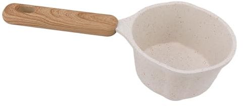 Cacerola para Pequeña Antiadherente, Utensilios de Cocina de Inducción Blancos Multiusos de 250ML, Olla de Cocina con Diseño de Fondo Plano para Freír en la Cocina