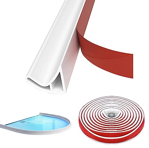 Presa de agua flexible y a prueba de fugas para puertas de ducha y cocinas – 400 cm tira de protección contra salpicaduras de ducha autoadhesiva (1)