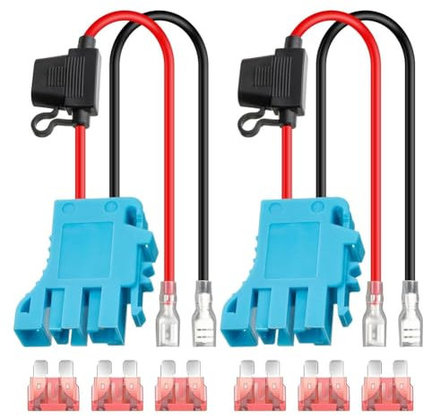 Malloy 2er-Pack 12 AWG Kabelbaumstecker für Peg-Perego 12 Volt SLA Batterie Aufsitzauto Spielzeug mit Sicherung