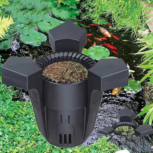 oiakus Floating Pond Skimmer, Suction Floating Skimmer, Cleans Up To 270 Square Feet, Skimmer & Clarifier Pool Skimmer Robot for Fish Pond Swimming Pool Garden