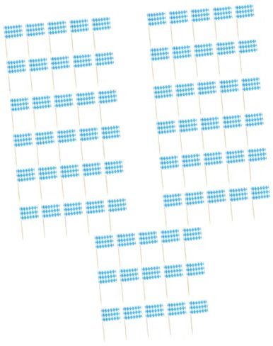 Amosfun 1000piezas Banderitas para y Frutas Decoración De Fiesta Diseño Azul y Blanco Palillos De para Cumpleaños