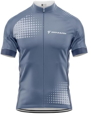 Maillot Cyclisme Hommet Respirant Séchage Rapide Vêtement Vélo VTT Manches Courtes Jersey (1,4XL)