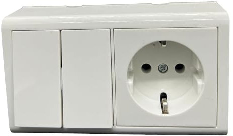 huzur elektrik Presa con interruttore della luce, prese da parete e interruttori, presa da incasso con interruttore di spegnimento e di commutazione