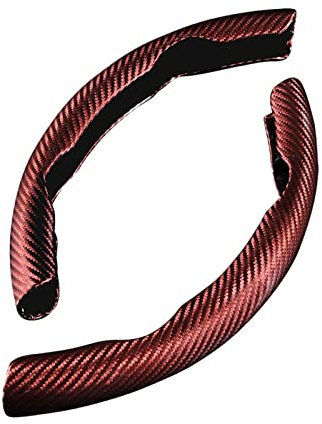 DZSHONGXINSM Lenkradbezug Autoteile 38 cm 1 Paar Fell Kohlefaser Look Universal Winter Auto Lenkrad Booster Abdeckung rutschfeste Auto Innendekoration Zubehör Rutschfester Lenkradbezug(3)
