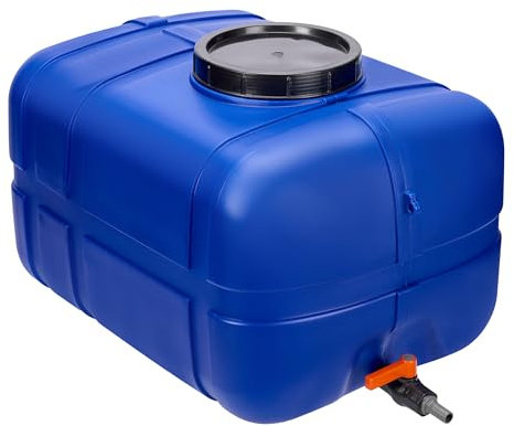 Garronda Réservoir d’Eau 150 litres avec Couvercle – Grand Récupérateur d’Eau de Pluie pour Usage Domestique et Professionnel GD-0098