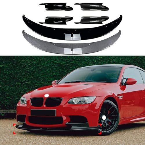 SUNYSGS Spoiler für BMW 3 Series M3 E90 E91 E92 E93 2006 2007 2008 2009 2010 2011 2012 2013, Front Spoiler Lippe Frontlippe Vorne Spoilerlippe Frontstoßstange Karosserie Kit Auto ZubehöR