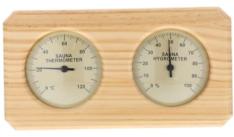 Gadpiparty Misuratore di Temperatura E umidità per Sauna Accessori per Bagno Turco Monitor di umidità Accessori per Sauna Domestica Termometro per La Casa Accessori per Sauna A Vapore