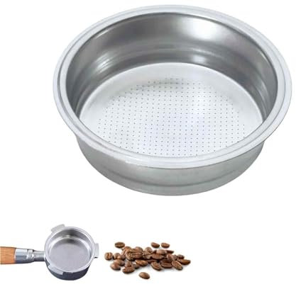 1 x tazza da 51 mm in acciaio inox filtro espresso – filtro monostrato, riutilizzabile per portafiltro senza fondo