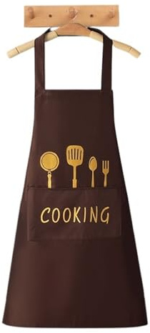 SynapSYA Grembiule Per Utensili Grembiule da cucina for la casa da cucina for la pulizia delle mani Uomo Donna Vita for adulti Moda Salopette da caffè Pulisci il grembiule for le mani(Coffee)