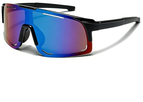LOJUDI Sonnenbrille Kinder Jungen Mädchen - Fahrradbrille Verspiegelt Sportbrille UV400 Schutz Schnelle Brille - Grün