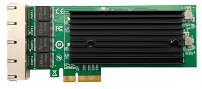 ZimaBoard PCIe x4 4-Port 2.5G Ethernet Netzwerkkarte, Quad 2.5GbE LAN Adapter mit Intel i226 Chipsatz, PXE & Wake-on-LAN für Server, Firewall & NAS