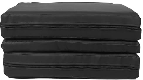 ULTECHNOVO Coussin Rehausseur Noir à 3 Couches pour Fauteuil de Salon de Coiffure Garçon et Filles, Siège Rembourré Ajustable Antichoc, Tapis Rehaussant Lavable pour Coupe et Manucure, Usage