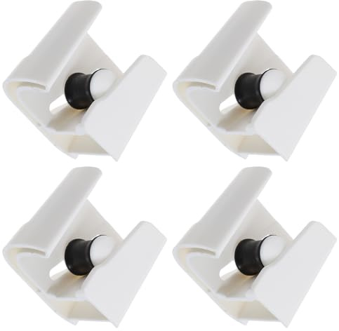 WATIIFUFU Soporte de Pared Antideslizante para Trapeadores y Escobas, 4 Pinzas Adhesivas sin Taladro, Organizador Resistente para Mango de 19-28 Mm, Color Claro, Adecuado para