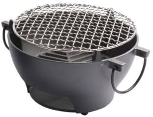 MotiveTech Grill Cooker with Grate Portable Briquette Grill Outdoor Griddle for Backpackers, 22cm