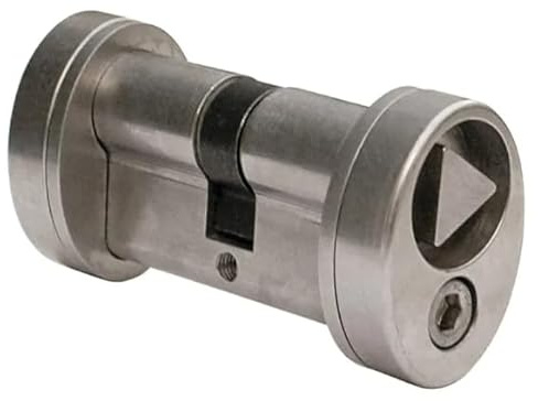 Cylindre 30x30mm avec triangle de pompier 14mm affleurant LOCINOX