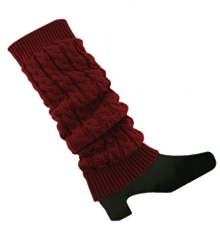 Bodhi2000® Damen Winter-Strick-Beinstulpen, kniehoch, Stiefelsocken Gr. Einheitsgröße, rot