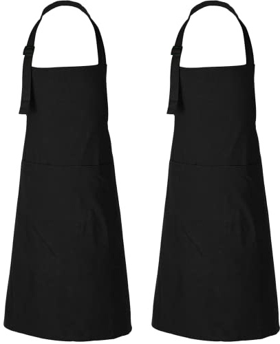 RAJRANG Kochschürze für Frauen und Männer, 69 x 89 cm einfache Baumwollschürze mit 3 Taschen