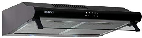 BELDEKO - Hotte Casquette/Visière 60 cm NOIR 210 m3/h - 100 Watts - Filtre inclus