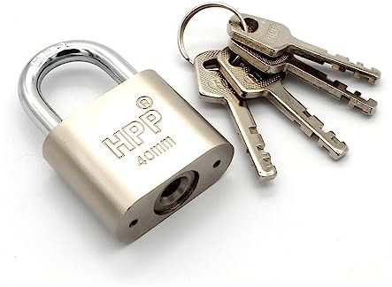 Cadenas en acier avec clé Haute sécurité, intérieur, salle de gym, casier. École, sac à dos, vélo, petite boîte à outils pour dortoir familial, petite porte coulissante ou conteneur.