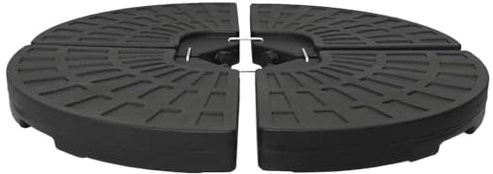 vidaXL 4X Socles de Parasol en Forme d'Eventail Base de Parasol Pied de Parasol de Jardin Support de Parasol Accessoire de Parasol Extérieur Noir