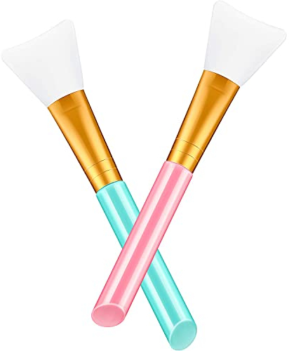 2 Stück Silikon Gesichtsmaske Pinsel Haarlose Silikon Kosmetikschaber Gesichtsschlamm Applikator Mischpinsel Make-up Beauty Werkzeug für DIY Augenmaske, Hautpflege