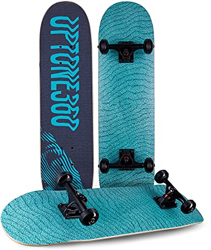 UpTone360 Skateboard für Kinder ab 6 Jahre – Sicher & Vielseitig auf Allen Untergründen, bis 150 kg belastbar – Für langanhaltenden Fahrspaß und Turquoise – Perfekt für 6-14 Jahre