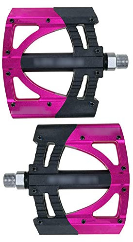 BUMSIEMO Mountainbike-Pedale, Achsendurchmesser, Rennrad mit versiegeltem Aluminium, Pink, 1 Paar
