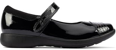 Clarks Etch Craft K Ballerine Donna, Vernice nera, 12.5 UK Child X-Wide
