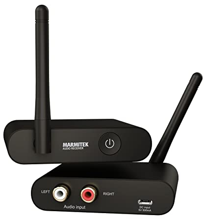 Marmitek RCA Wireless Transmitter WA300 - Collega la tua Sorgente Audio in modalità wireless al tuo Impianto Stereo - Jack da 3,5 mm - Trasmettitore Ricevitore Audio Senza Fili
