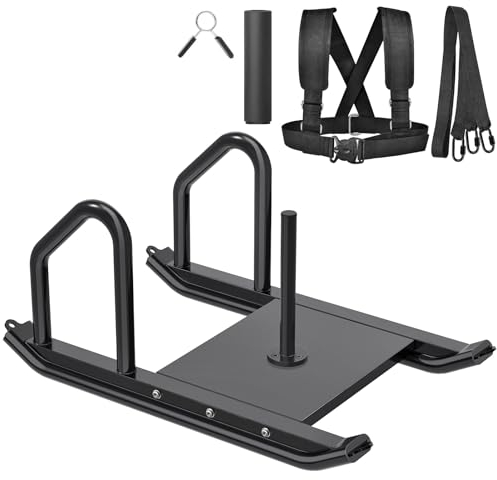 Kipika Gewichtsschlitten, Trainingsschlitten, Fitness-Krafttrainingsschlitten, Schnelligkeits-Trainingsschlitten für das Training im Freien, geeignet für 1 & 2 Gewichtsplatt