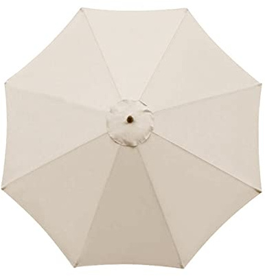TWSOUL Replacement Parasol Fabric Cover, 2.7 m / 8 Ribs Parasol Replacement Canopy Cover, Anti-Ultraviolet Patio Umbrella Cloth Cover (White, 2.7 m / 8 Ribs), (LJ-T0274-13|LiDE-WXF)