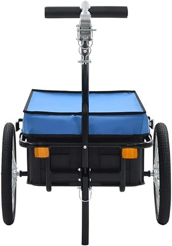 HACSYP Fahrrad-Lastenanhänger, Fahrradanhänger, zusammenklappbarer Ständer, wasserdichter Handwagen mit Abnehmbarer Nylonabdeckung, 155 x 60 x 83 cm